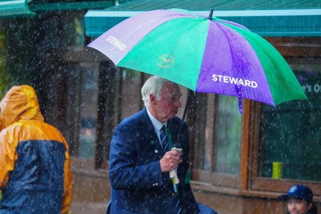 Rain falls at Wimbledon Wimbledon Tennis Championships, Day 9, The All England Lawn Tennis and Croquet Club, London, UK - 09 Jul 2024  Copyright: xJavierxGarcia Shutterstockx 14577169n