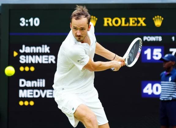 Daniil Medvedev during his quarter final match Wimbledon Tennis Championships, Day 9, The All England Lawn Tennis and Croquet Club, London, UK - 09 Jul 2024  Copyright: xJavierxGarcia Shutterstockx 14577169aa