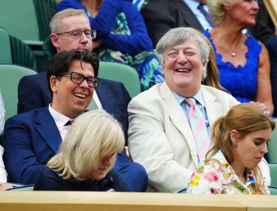 Michael McIntyre and Stephen Fry in the Royal Box on Centre Court Wimbledon Tennis Championships, Day 9, The All England Lawn Tennis and Croquet Club, London, UK - 09 Jul 2024  Copyright: xJavierxGarcia Shutterstockx 14577169bo