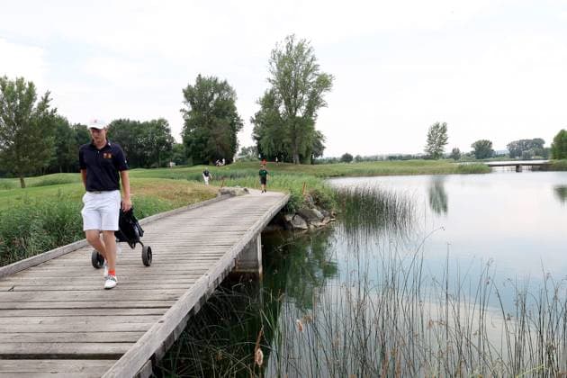 Sport Bilder des Tages GOLF - European Boys Team Championship ATZENBRUGG,AUSTRIA,09.JUL.24 - GOLF - European Boys Team Championship, Diamond Country Club, round 1. Image shows participants.  GEPAxpictures xHansxOberlaender