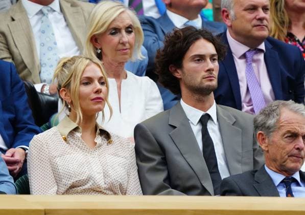 Sienna Miller and Oli Green in the Royal Box on Centre Court Wimbledon Tennis Championships, Day 9, The All England Lawn Tennis and Croquet Club, London, UK - 09 Jul 2024  Copyright: xJavierxGarcia Shutterstockx 14577169ci