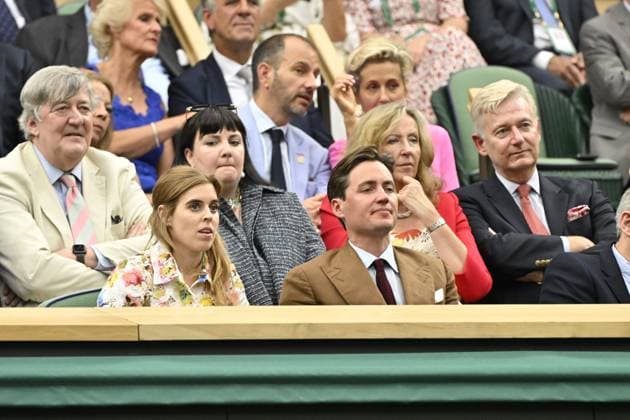 Tennis : Wimbledon 2024 - HRH Princess Beatrice and Mrs Edoardo Mapelli Mozzi Tennis : Wimbledon 2024 - England - 09 07 2024 ChrysleneCaillaud Panoramic 