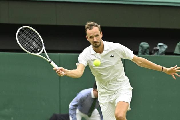 Tennis : Wimbledon 2024 - Danill Medvedev - Russie Tennis : Wimbledon 2024 - England - 09 07 2024 ChrysleneCaillaud Panoramic 