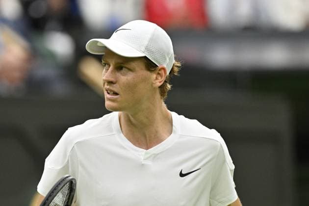 Tennis : Wimbledon 2024 - Jannik Sinner - Italie Tennis : Wimbledon 2024 - England - 09 07 2024 ChrysleneCaillaud Panoramic 