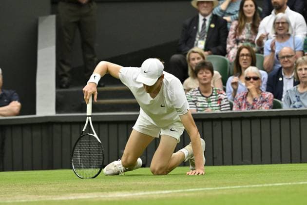 Tennis : Wimbledon 2024 - Jannik Sinner - Italie Tennis : Wimbledon 2024 - England - 09 07 2024 ChrysleneCaillaud Panoramic 