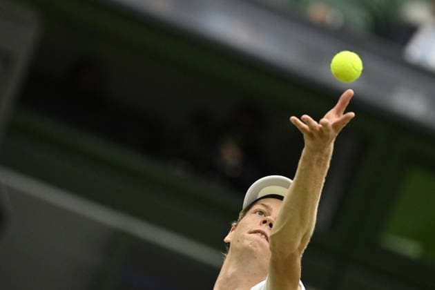 Tennis : Wimbledon 2024 - Jannik Sinner - Italie Tennis : Wimbledon 2024 - England - 09 07 2024 ChrysleneCaillaud Panoramic 