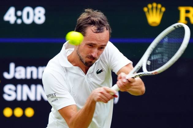 Daniil Medvedev during his quarter final match Wimbledon Tennis Championships, Day 9, The All England Lawn Tennis and Croquet Club, London, UK - 09 Jul 2024  Copyright: xJavierxGarcia Shutterstockx 14577169cm