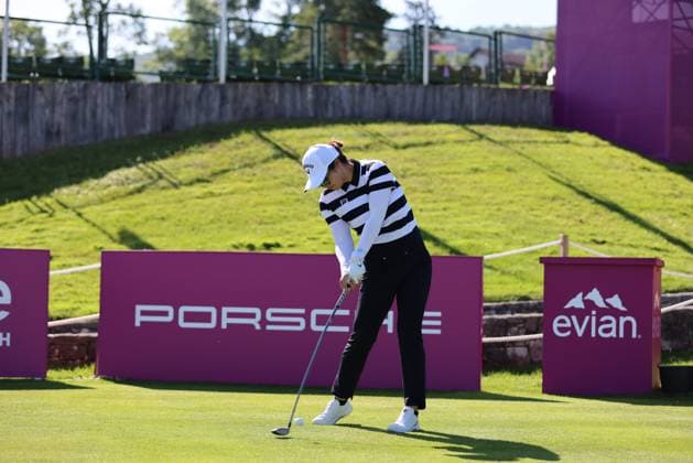 EVIAN-LES-BAINS, FRANCE - 09.07.2024: YAN LIU (SHN) of The Amundi Evian Championship at the Evian Resort Golf Club on July 09, 2023 in Evian-les-Bains, France.
