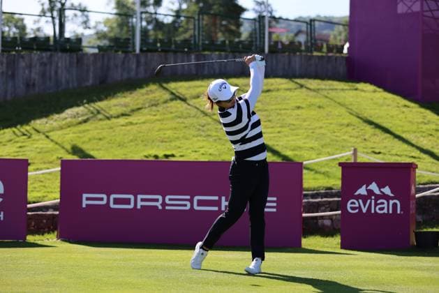 EVIAN-LES-BAINS, FRANCE - 09.07.2024: YAN LIU (SHN) of The Amundi Evian Championship at the Evian Resort Golf Club on July 09, 2023 in Evian-les-Bains, France.
