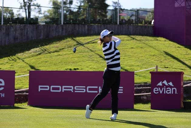 EVIAN-LES-BAINS, FRANCE - 09.07.2024: YAN LIU (SHN) of The Amundi Evian Championship at the Evian Resort Golf Club on July 09, 2023 in Evian-les-Bains, France.