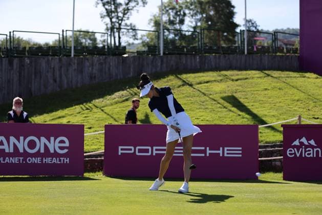 EVIAN-LES-BAINS, FRANCE - 09.07.2024: GRACE KIM (AUS) of The Amundi Evian Championship at the Evian Resort Golf Club on July 09, 2023 in Evian-les-Bains, France.