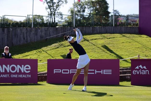 EVIAN-LES-BAINS, FRANCE - 09.07.2024: GRACE KIM (AUS) of The Amundi Evian Championship at the Evian Resort Golf Club on July 09, 2023 in Evian-les-Bains, France.