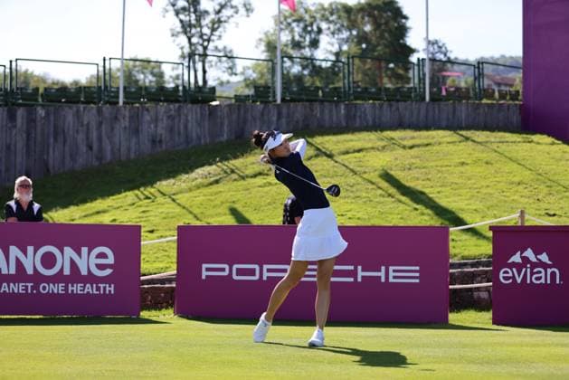 EVIAN-LES-BAINS, FRANCE - 09.07.2024: GRACE KIM (AUS) of The Amundi Evian Championship at the Evian Resort Golf Club on July 09, 2023 in Evian-les-Bains, France.