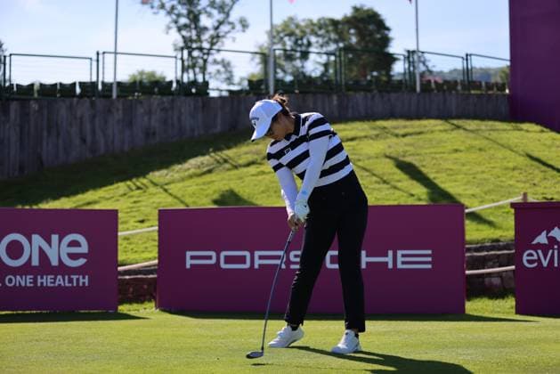 EVIAN-LES-BAINS, FRANCE - 09.07.2024: YAN LIU (SHN) of The Amundi Evian Championship at the Evian Resort Golf Club on July 09, 2023 in Evian-les-Bains, France.
