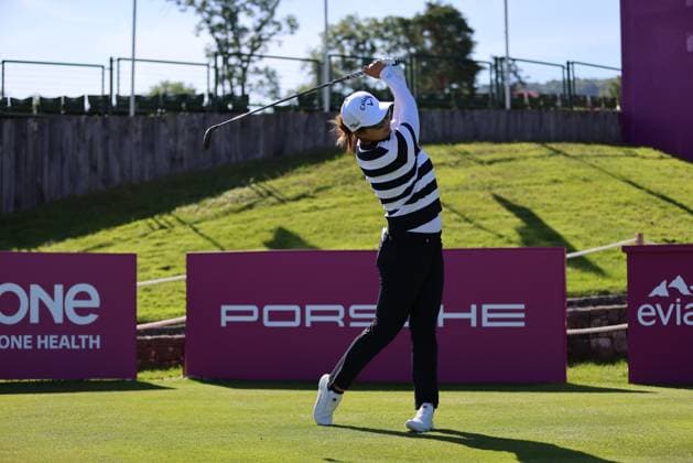 EVIAN-LES-BAINS, FRANCE - 09.07.2024: YAN LIU (SHN) of The Amundi Evian Championship at the Evian Resort Golf Club on July 09, 2023 in Evian-les-Bains, France.