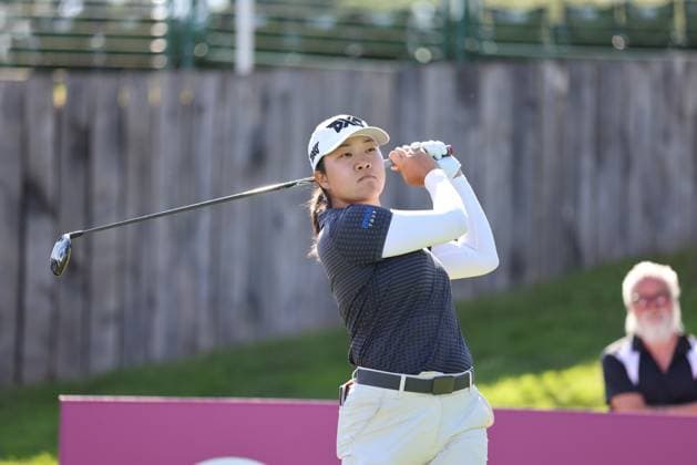 EVIAN-LES-BAINS, FRANCE - 09.07.2024: AUSTON KIM (USA) of The Amundi Evian Championship at the Evian Resort Golf Club on July 09, 2023 in Evian-les-Bains, France.