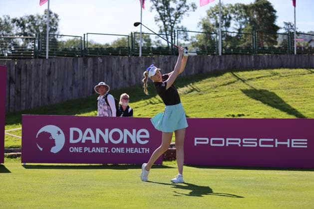 Sport Bilder des Tages EVIAN-LES-BAINS, FRANCE - 09.07.2024: Olivia Cowan (GER) of The Amundi Evian Championship at the Evian Resort Golf Club on July 09, 2023 in Evian-les-Bains, France.
