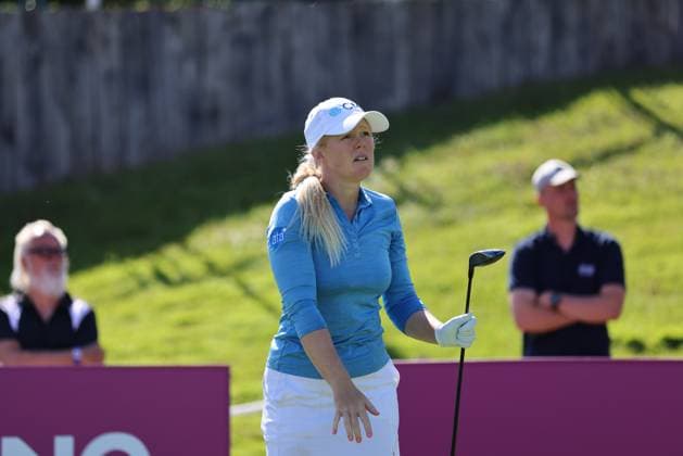 EVIAN-LES-BAINS, FRANCE - 09.07.2024: STEPHANIE MEADOW (Northern Ireland) of The Amundi Evian Championship at the Evian Resort Golf Club on July 09, 2023 in Evian-les-Bains, France.
