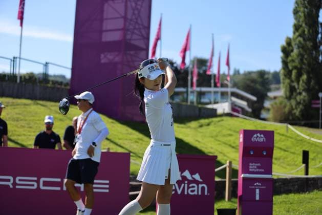 EVIAN-LES-BAINS, FRANCE - 09.07.2024: Lee Ye Won (KOR) of The Amundi Evian Championship at the Evian Resort Golf Club on July 09, 2023 in Evian-les-Bains, France.