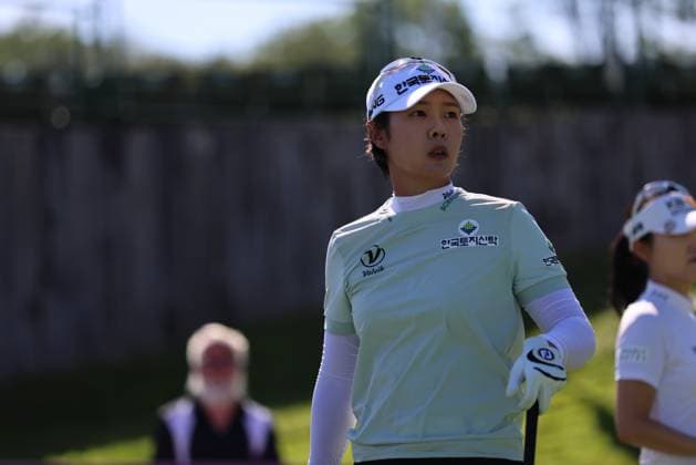 EVIAN-LES-BAINS, FRANCE - 09.07.2024: JI YOUNG PARK (KOR) of The Amundi Evian Championship at the Evian Resort Golf Club on July 09, 2023 in Evian-les-Bains, France.