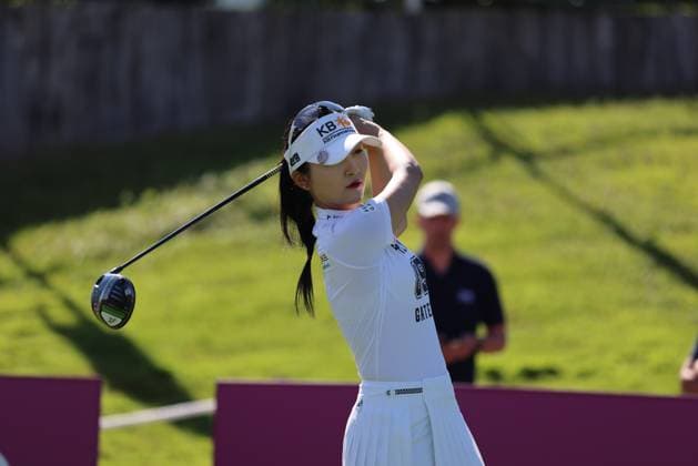 EVIAN-LES-BAINS, FRANCE - 09.07.2024: Lee Ye Won (KOR) of The Amundi Evian Championship at the Evian Resort Golf Club on July 09, 2023 in Evian-les-Bains, France.