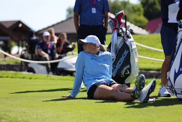 EVIAN-LES-BAINS, FRANCE - 09.07.2024: JI Bailey Tardy (USA) of The Amundi Evian Championship at the Evian Resort Golf Club on July 09, 2023 in Evian-les-Bains, France.