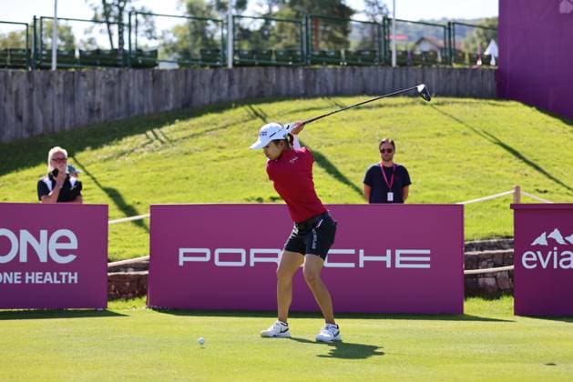 EVIAN-LES-BAINS, FRANCE - 09.07.2024: WEI-LING HSU of The Amundi Evian Championship at the Evian Resort Golf Club on July 09, 2023 in Evian-les-Bains, France.
