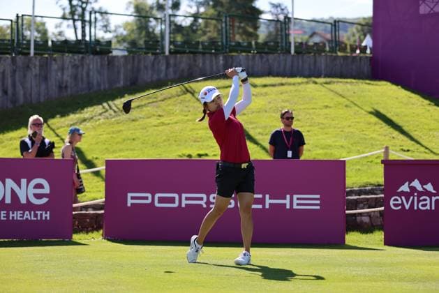 EVIAN-LES-BAINS, FRANCE - 09.07.2024: WEI-LING HSU of The Amundi Evian Championship at the Evian Resort Golf Club on July 09, 2023 in Evian-les-Bains, France.