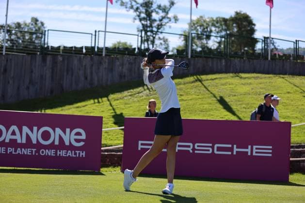 EVIAN-LES-BAINS, FRANCE - 09.07.2024: Marta Martin (ESP) of The Amundi Evian Championship at the Evian Resort Golf Club on July 09, 2023 in Evian-les-Bains, France.
