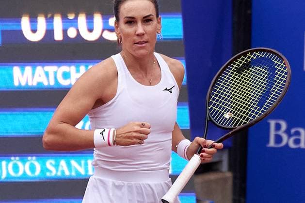 Nuria Parrizas-Diaz of Spain celebrates her win over Julia Riera of Argentina during the Womens first round of Nordea Open at Bastad Tennis Stadium on July 9, 2024 in Bastad, Sweden (Photo by Camilla Stolen Imago) Bastad Sweden Copyright: xCamillaxStolenx L2180475