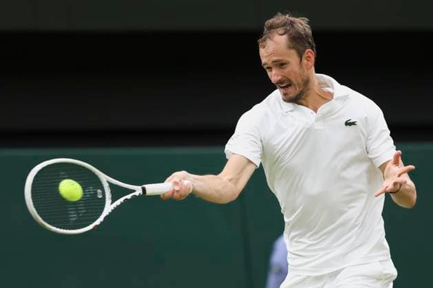 Daniil Medvedev Tennis Wimbledon 2024 Grand Slam ITF ATP WTA AELTC London Great Britain July 9, 2024 Copyright: xJuergenxHasenkopfx