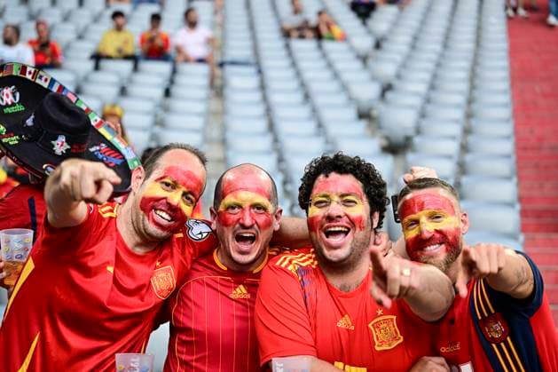 Fans Spain, Spain vs France, Football, UEFA Euro 2024, Semi-final, 09 07 2024 Munich Bavaria Germany Copyright: xkolbert-press MarcxNiemeyerx