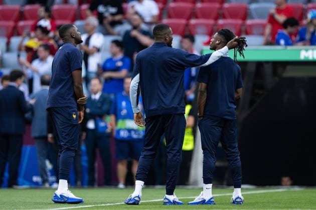 240709 Eduardo Camavinga of France ahead of the UEFA Euro 2024 Football Championship semifinal between Spain and France on July 9, 2024 in Munich Photo Mathias Bergeld BILDBYRAN code MB MB0944 fotboll football soccer fotballs em europamästerskap em uefa euro uefa european football championship euro 2024 semifinal semifinals spanien spain frankrike france bbeng  Copyright: MATHIASxBERGELD BB240709MB018