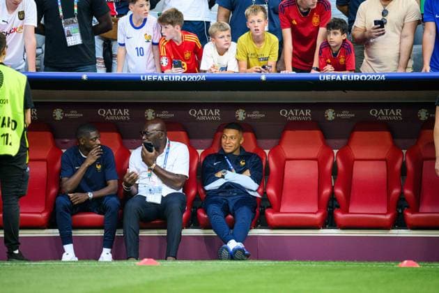 Sport Bilder des Tages MUENCHEN, GERMANY - 9 JULY, 2024: Kylian Mbappe, The football match of EURO 2024 semi-final Spain vs France at Muenchen Arena  Copyright: xVITALIIxKLIUIEVx