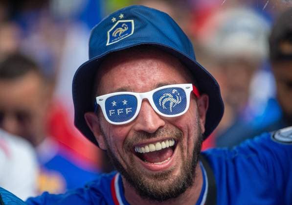 Football, men, season 2023 24, UEFA Euro EM 2024, semi-final in Munich, Spain France, French fans, 09 07 2024, Copyright: xSebastianxRäppold MatthiasxKochx