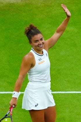 Jasmine Paolini celebrates victory in her quarter final match Wimbledon Tennis Championships, Day 9, The All England Lawn Tennis and Croquet Club, London, UK - 09 Jul 2024  Copyright: xJavierxGarcia Shutterstockx 14577169gi