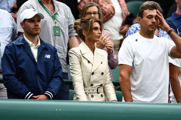 Paige Lorenze watches Tommy Paul Wimbledon Tennis Championships, Day 9, The All England Lawn Tennis and Croquet Club, London, UK - 09 Jul 2024  Copyright: xJamesxMarsh Shutterstockx 14577170er