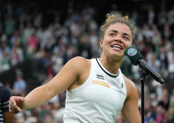 Lawn Tennis - 2024 Wimbledon Championship Ladies singles - Jasmine Paolini (ITA) v Emma Navarro (USA) All England Lawn Tennis & Croquet Club - Tuesday 9h July 2024 Jasmine Paolini interview 