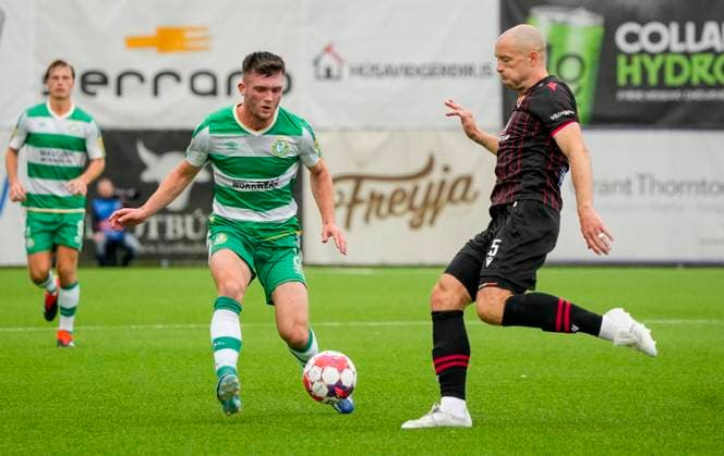UEFA Europa Conference League First Qualifying Round First Leg, Vikingsvöllur, Reykjavik, Iceland 9 7 2024 Vikingur Reykjavik vs Shamrock Rovers Rovers™ Joshua Honohan Joshua Honohan 9 7 2024  Copyright: x INPHO EyÃ¾orxÃrnasonx _DSC4215