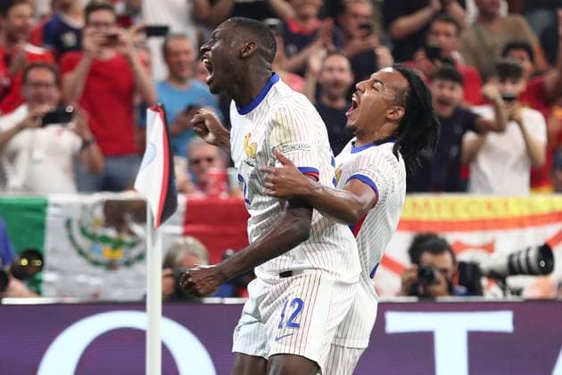 Randal Kolo Muani of France celebrates their goal to make it 1-0 to France Spain v France, UEFA European Championship, EM, Europameisterschaft 2024, Semi Final, Football, Munich Football Arena, Munich, Germany - 09 Jul 2024 EDITORIAL USE ONLY No use with unauthorised audio, video, data, fixture lists, club league logos or live services. Online in-match use limited to 120 images, no video emulation. No use in betting, games or single club league player publications. Copyright: xMichaelxZemanek Shutterstockx 14576887ax
