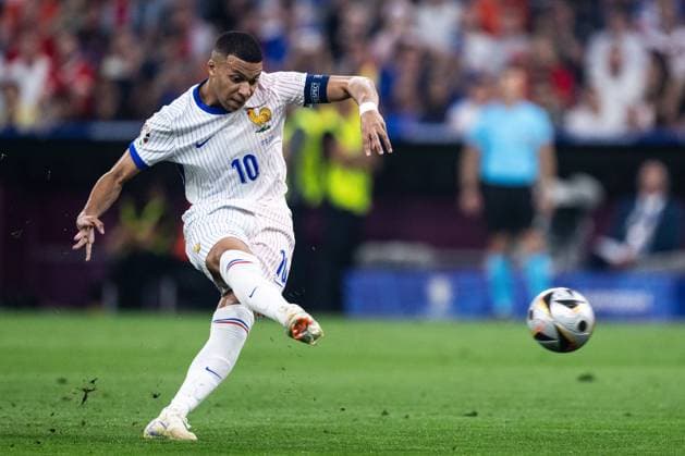 240709 Kylian MbappÃ of France during the UEFA Euro 2024 Football Championship semifinal between Spain and France on July 9, 2024 in Munich Photo Mathias Bergeld BILDBYRAN code MB MB0944 football football soccer football em european championship em uefa euro uefa european football championship euro 2024 semifinal semifinals spain spain france france bbeng  Copyright: MATHIASxBERGELD BB240709MB067