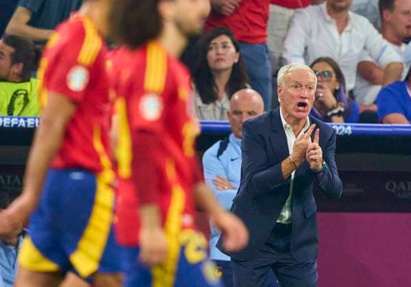 Didier DESCHAMPS, FRA headcoach, angry in the semi final match SPAIN - FRANCE of the UEFA European Championships 2024 on Jul 9, 2024 in Munich, Germany.