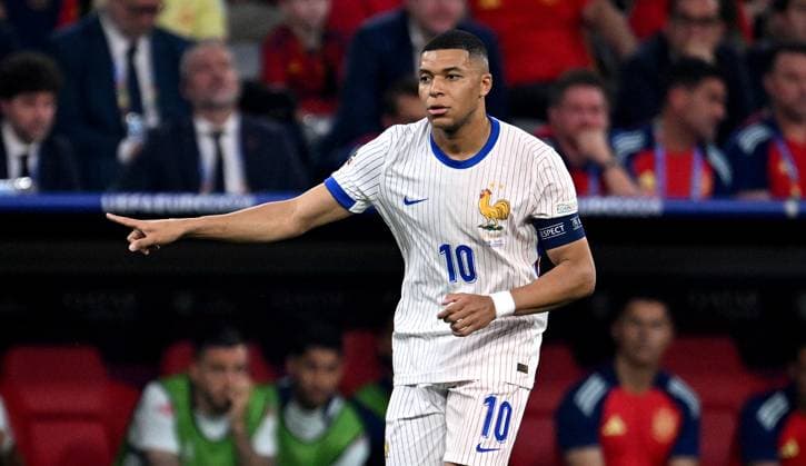 Football Euro 2024 semi-final 09 07 2024 Spain France Kylian Mbappe France