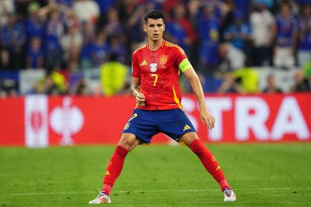 GER: Spain v France. UEFA EURO, EM, Europameisterschaft,Fussball 2024 Alvaro Morata of Spain during the UEFA Euro 2024 match between Spain and France, Semi-finals, played at Allianz Arena Stadium on July 9, 2024 in Munich, Germany. kpng Copyright: xBaguxBlancox xPRESSINPHOTOx PS_240709_ESP_FRA_060