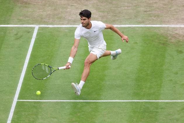 Carlos Alcaraz (Spa) TENNIS : Wimbledon 2024 - 09 07 2024 AntoineCouvercelle Panoramic 