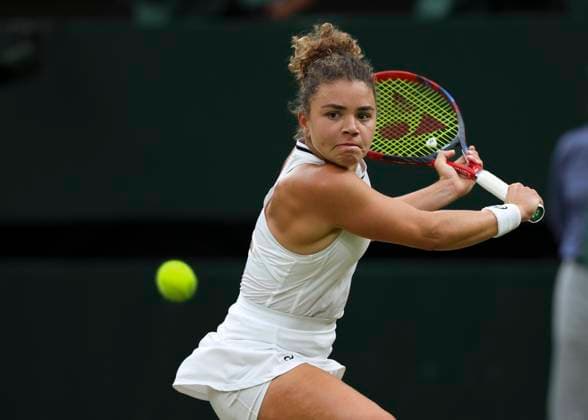 Jasmine Paolini Tennis Wimbledon 2024 Grand Slam ITF ATP WTA AELTC London Great Britain 9 July 2024 Copyright: xJuergenxHasenkopfx