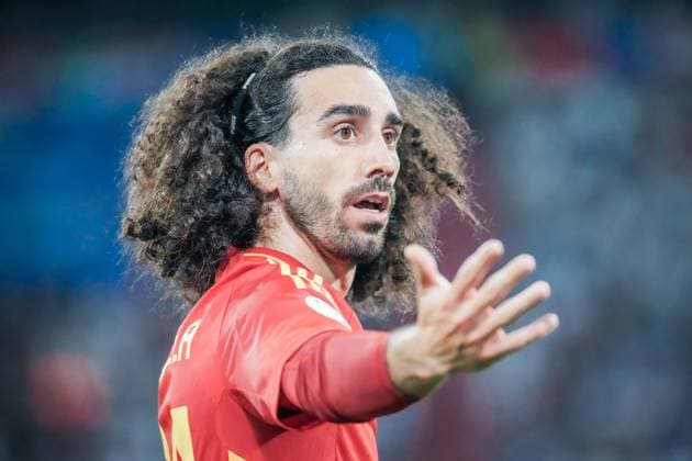 EURO 2024 - Semi-Final: Spain vs. France Marc Cucurella in action during the EURO 2024 Semi-Final match between Spain and France on 09 July 2024, at Munich Football Arena, in Munich, Germany Munich Munich Football Arena Germany Copyright: xAlexandraxFechetex DSC05531