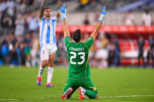 RECORD DATE NOT STATED Copa America USA 2024 Argentina 2-0 Canada - Semifinal Emiliano Martinez of Argentina during the CONMEBOL Copa America 2024 Semi-final match between Argentina and Canada, at MetLife Stadium, on July 09, 2024 in East Rutherford, New Jersey, United States. EAST RUTHERFORD NEW JERSEY UNITED STATES  Copyright: xJorgexMartinezx 20240709210430_CA_SF_2024_ARG_CAN_MARTINEZ277