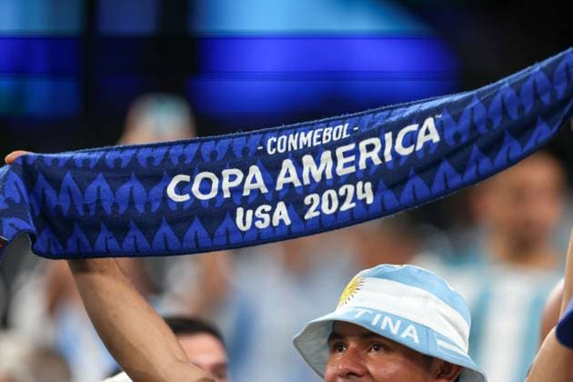 Fußball, Copa America, Die Highlights July 9, 2024, East Rutherford, New Jersey, USA: Fan of Argentina during the match against Canada in the quarterfinals of the CONMEBOL Copa Amo rica 2024 at Metlife Stadium in East Rutherford in the State of New Jersey in the United States t, on July 9, 2024. East Rutherford USA - ZUMAc233 0708851867st Copyright: xVanessaxCarvalhox