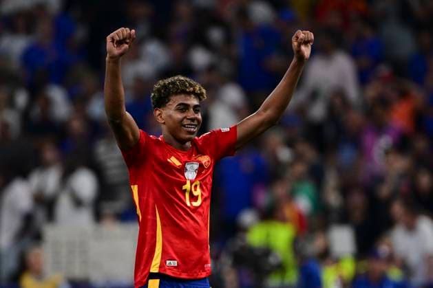 Lamine Yamal 19 Spain celebrates victory , Spain vs France, Football, UEFA Euro 2024, Semi-final, 09 07 2024 Munich Bavaria Germany Copyright: xkolbert-press MarcxNiemeyerx